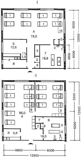 Планировочная схема спальных комнат