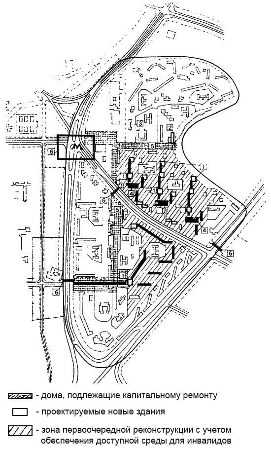 Пример реконструкции крупной жилой зоны с учетом потребностей инвалидов