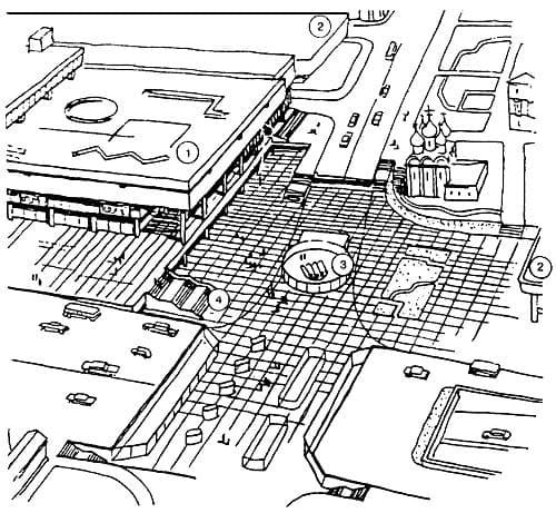 Реконструкция площади с учетом создания удобств для инвалидов