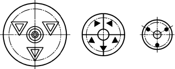 Пример расположения тактильного знака предупреждения об опасности на тубах и ампулах