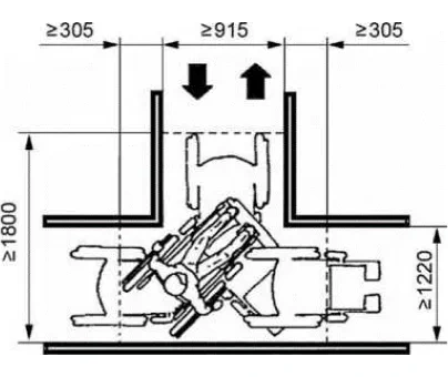 Т-образный участок для разворота