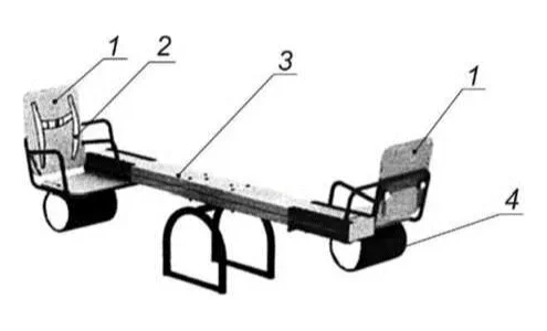 Пример качалки типа 1 универсальной игровой площадки, в т. ч. для детей с ОЖД