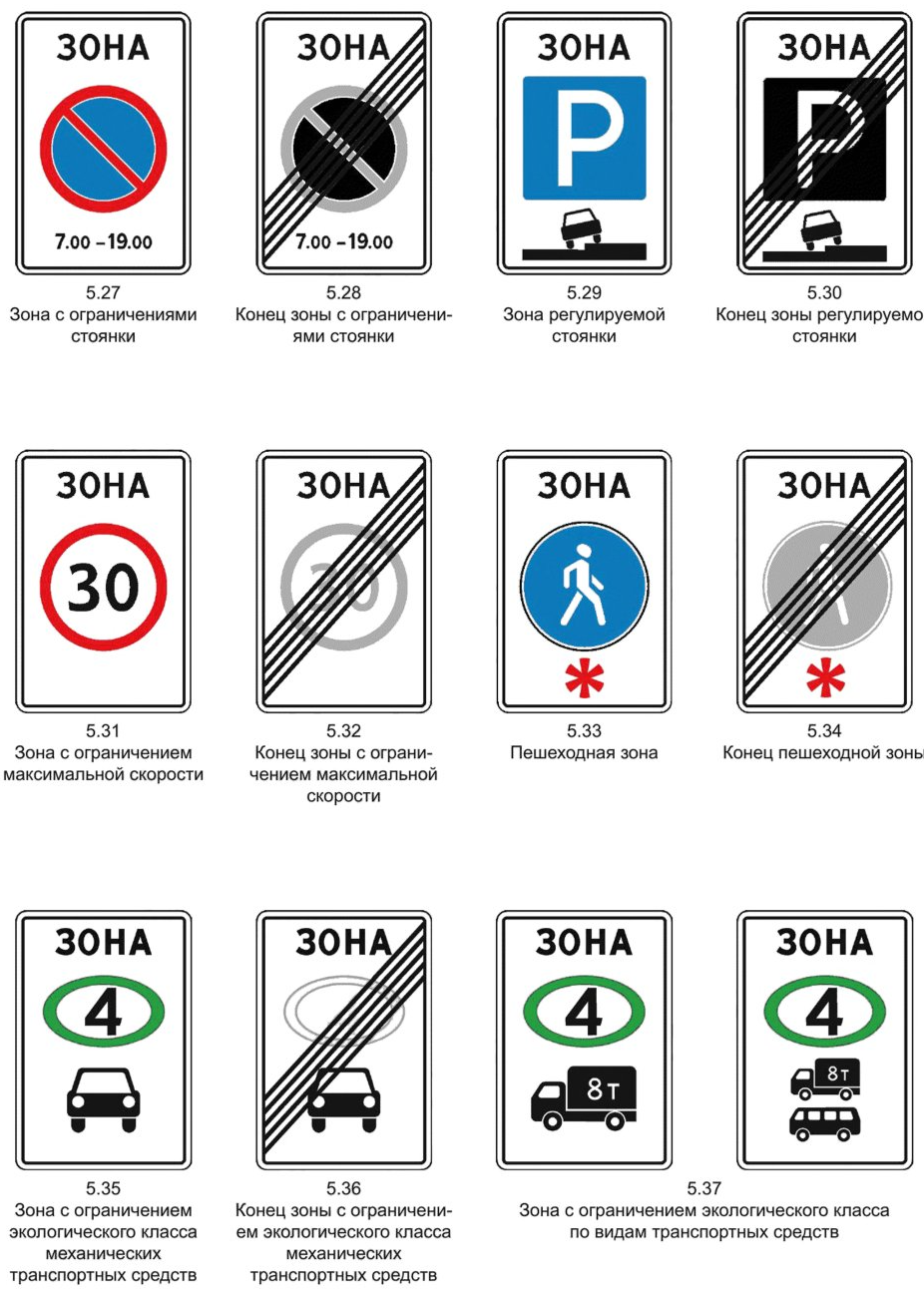 Знаки особых предприсаний