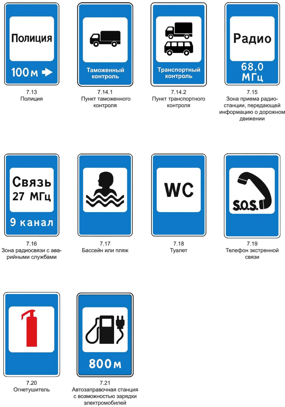 Знаки сервиса