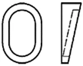 Вытянутая точка, показывающая положение другой метки с дополнительной навигационной информацией.