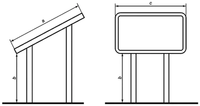 Примеры оформления при установке на стойке