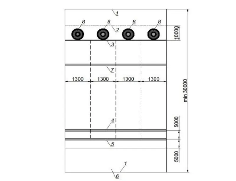 Схема спортивной зоны для стрельбы из лука для детей-инвалидов с ПОДА