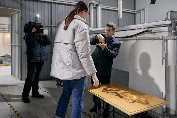 Тактильная копия Ржевского мемориала Советскому солдату