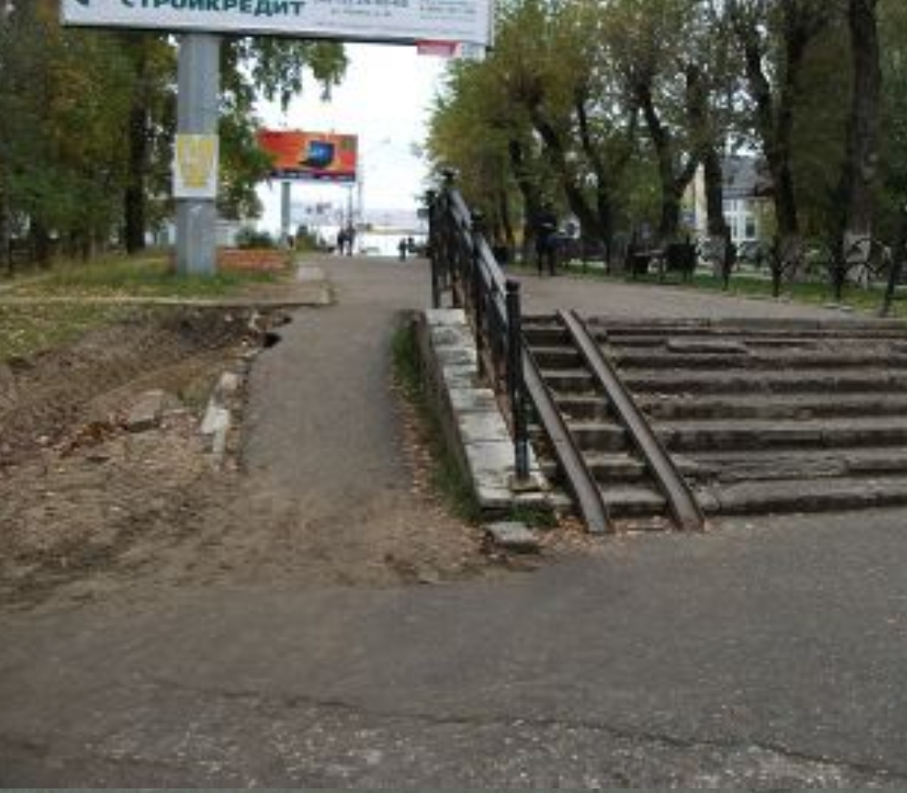Не подходящие по нормам поручни