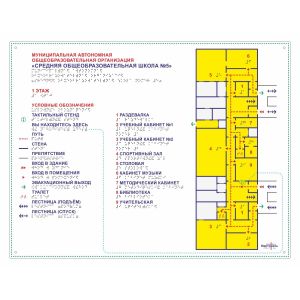 Тактильная мнемосхема для помещений – это особенное тифлотехническое средство для пространственного ориентирования людей с ограничениями по зрению, разработанное специалистами Тифлоцентра «Вертикаль». Заказать продукцию по ценам от производителя. Доставка по всем регионам РФ.