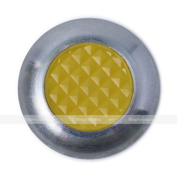 Конус комбинированный, с противоскользящей вставкой, М1, без штифта, D35x35, H-5мм, I-0мм, AL/PL, желтый (преодолимое препятствие, непреодолимое препятствие) – фото № 1