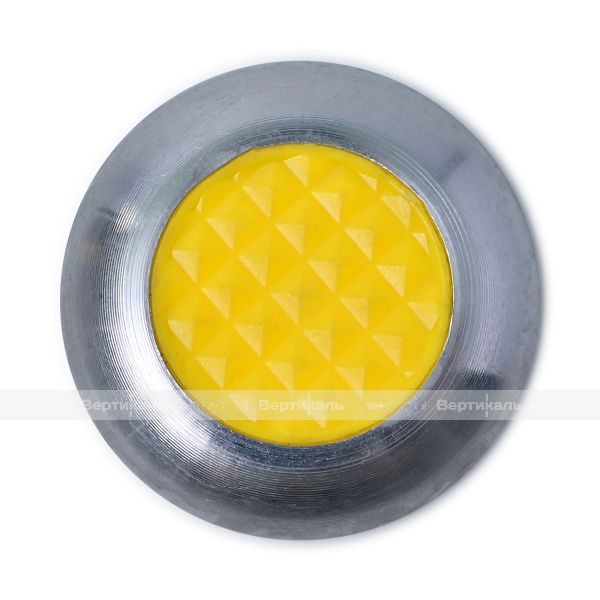 Конус комбинированный, с противоскользящей вставкой, М1, без штифта, D35x35, H-5мм, I-0мм, AL/PL, желтый (преодолимое препятствие, непреодолимое препятствие) – фото № 2