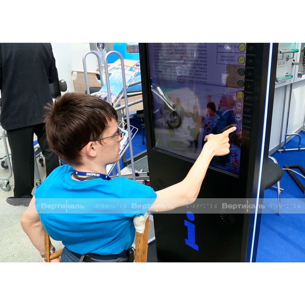 Терминал информационный «Tactile-VERT-1(43)V», тактильно-сенсорный, со стандартным ПО, с интегрированным комплексом видеокамер, М3 – фото № 6
