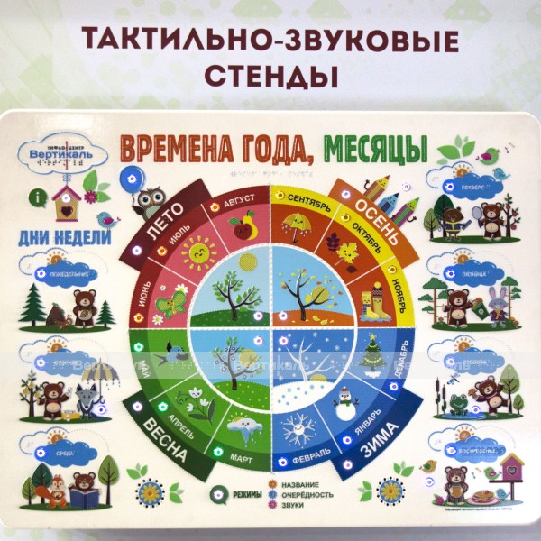 Стенд обучающий тактильно-звуковой «Времена года», 840 x 640мм – фото № 4