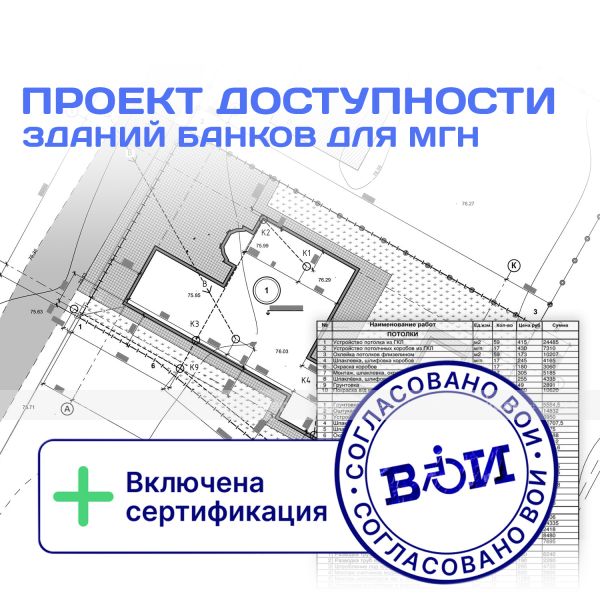 Проектирование мероприятий по адаптации зданий банков  для всех категорий МГН – фото № 1