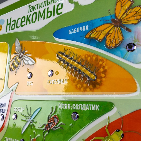 Стенд обучающий, тактильно-звуковой «Насекомые», с интегрированной индукционной системой, 440x640 мм – фото № 5