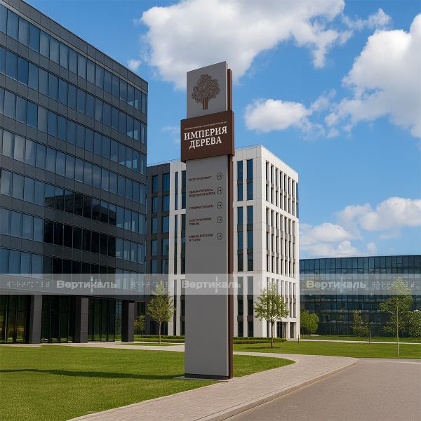 Стела «Империя Дерева» из композита 9000х2100х420 мм – фото № 2