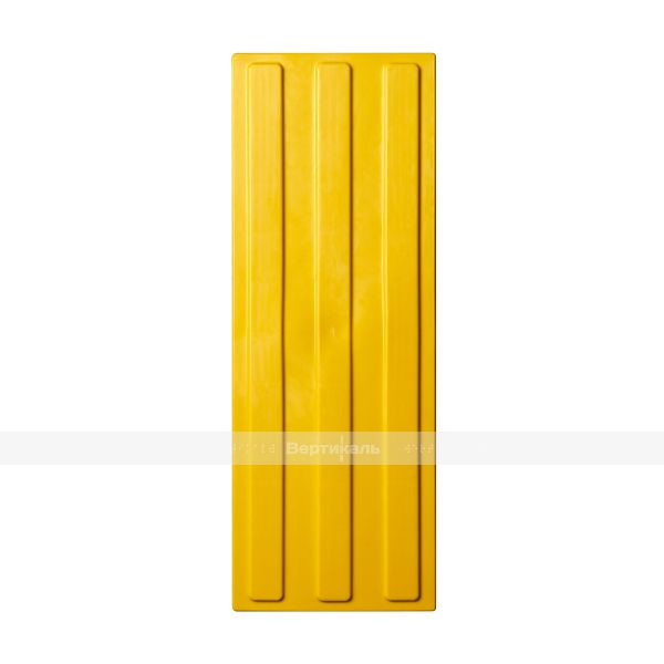 Плитка тактильная (направление движения, зона получения услуг) 180х500х4, ПВХ, жёлтый – фото № 1