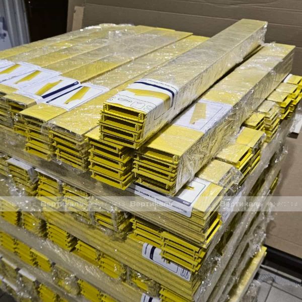 Шуцлиния тактильная для открытых перронов, 100x5 мм, KM, жёлт, индивидуальная – фото № 4