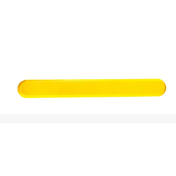 Полоса тактильная для Тифлопола-10, гладкая, жёлтая, 207х25х8, (направление движения, зона получения услуг) – фото № 1