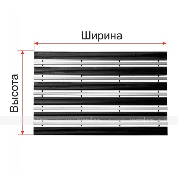 Покрытие грязезащитное «ТифлоПол-Al», черное – фото № 1