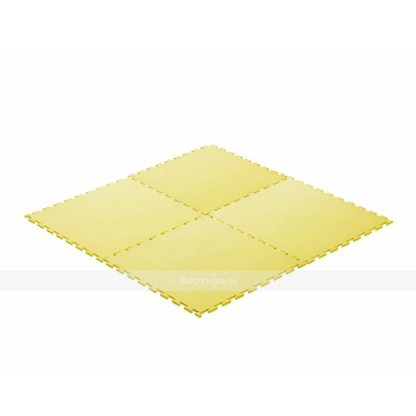 Модульное покрытие для пола из ПВХ, модель 1, размер 400х400х5 мм, цвет жёлтый – фото № 2