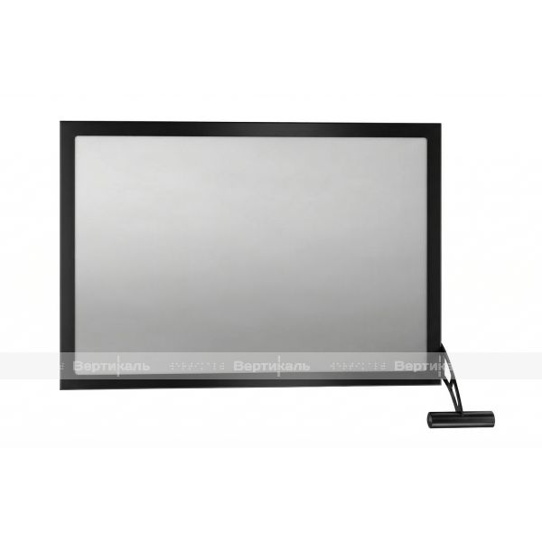 Зеркало поворотное, для МГН, травмобезопасное, нержавеющая сталь, 450x650 мм, черного цвета – фото № 2