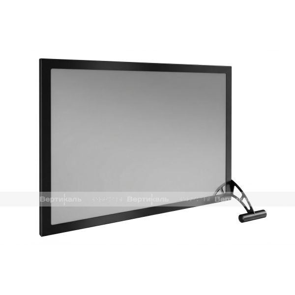 Зеркало поворотное, для МГН, травмобезопасное, нержавеющая сталь, 450x650 мм, черного цвета – фото № 3