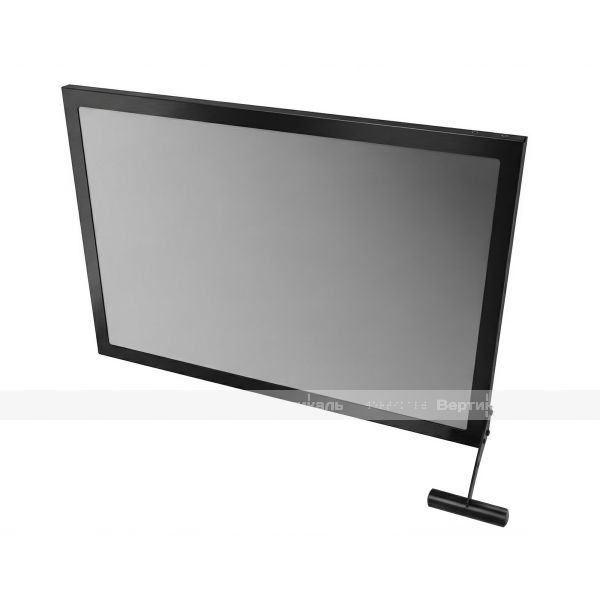 Зеркало поворотное, для МГН, травмобезопасное, нержавеющая сталь, 450x650 мм, черного цвета – фото № 1