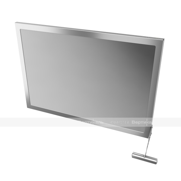 Зеркало поворотное, для МГН, травмобезопасное, нержавеющая сталь, 450x650 мм – фото № 1