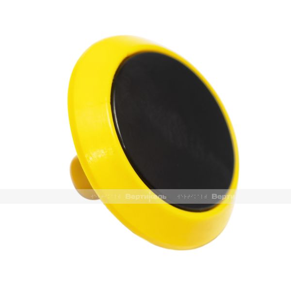Конус гладкий, со штифтом и вставкой, D35x35, H-5мм, I-15мм, PU PL, желтый и черный (преодолимое препятствие, непреодолимое препятствие) – фото № 1