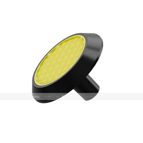 Конус рифленый, со штифтом и вставкой, D35x35, H-5мм, I-15мм, PU PL, черный и желтый (преодолимое препятствие, непреодолимое препятствие) – фото № 4