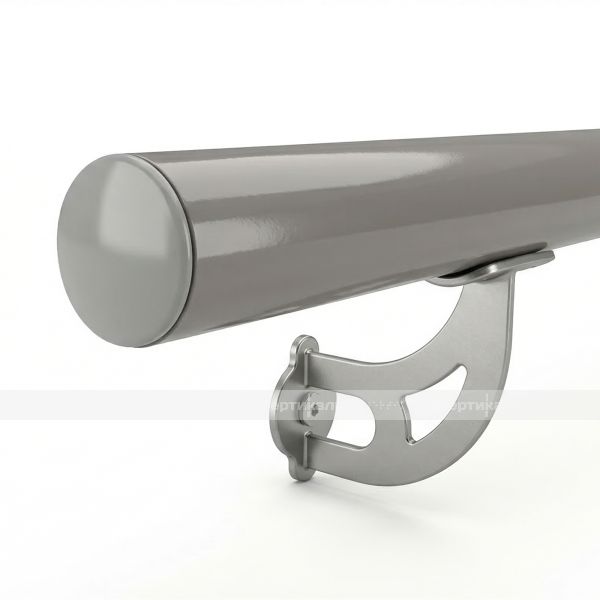 Поручни наклонной площадки модульного пандуса, сталь Ст3, D38 мм, серого цвета – фото № 3