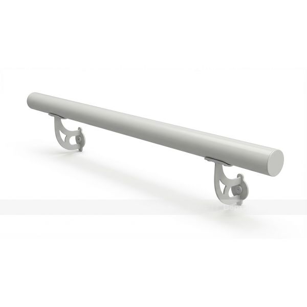 Поручни наклонной площадки модульного пандуса, сталь Ст3, D38 мм, серого цвета – фото № 2