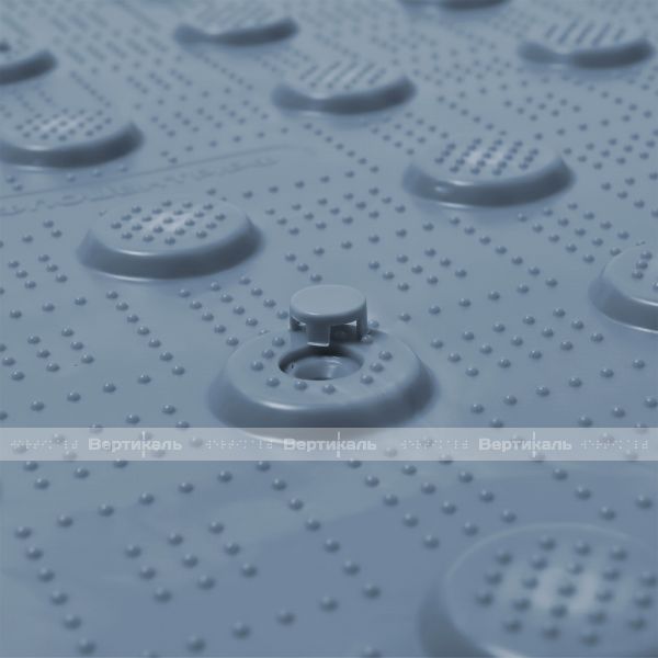 Плитка тактильная (преодолимое препятствие, поле внимания, конусы линейные) противоскользящая, 500х500х5, ПУ, серый – фото № 9