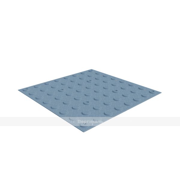 Плитка тактильная (преодолимое препятствие, поле внимания, конусы линейные) противоскользящая, 500х500х5, ПВХ, серый – фото № 7