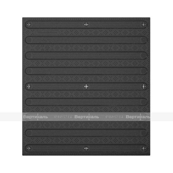 Плитка тактильная (направление движения, полоса) противоскользящая, 500х540х5, ПУ, черный – фото № 6