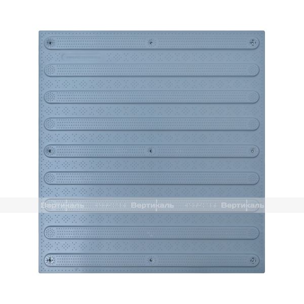 Плитка тактильная (направление движения, полоса) противоскользящая, 500х540х5, ПВХ, серый – фото № 1