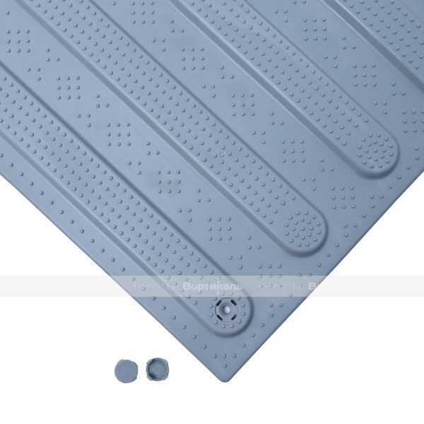 Плитка тактильная (направление движения, полоса) противоскользящая, 500х540х5, ПВХ, серый – фото № 12