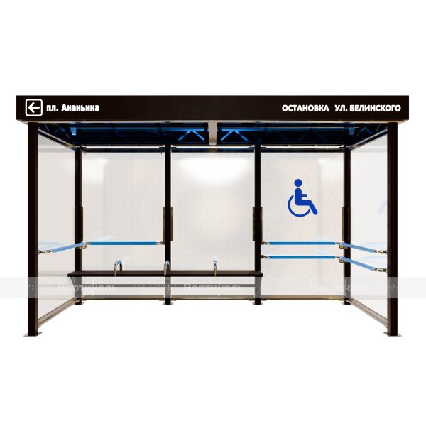 Остановка общественного транспорта для МГН антивандальная, эконом – фото № 2