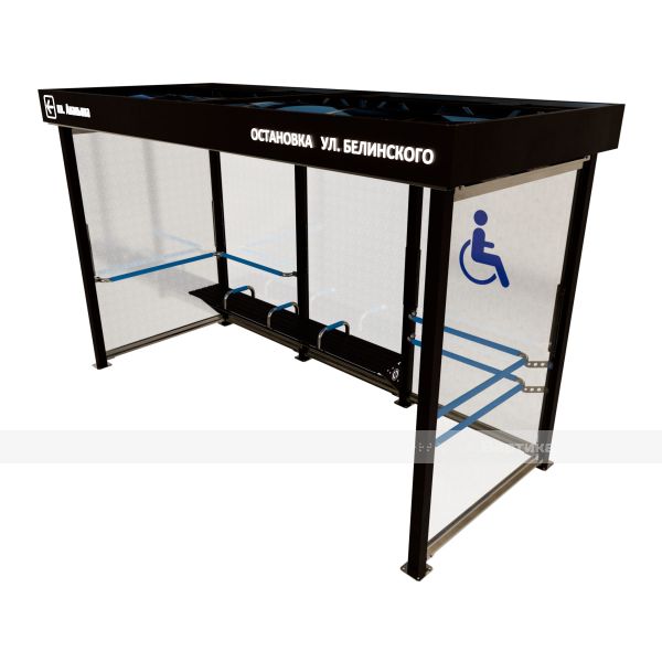Остановка общественного транспорта для МГН антивандальная, эконом – фото № 1