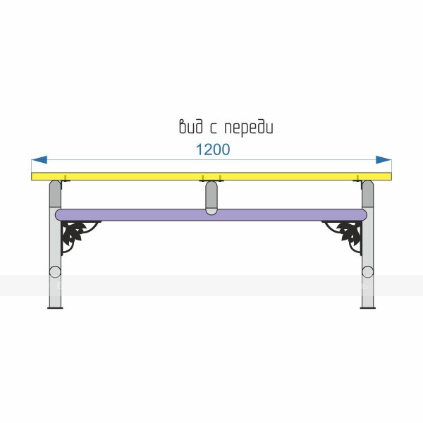 Скамья для летнего кафе 450х1200х305 мм – фото № 3