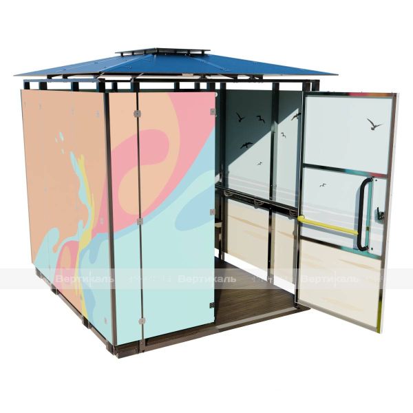 Кабинка пляжная для переодевания на настиле – фото № 1