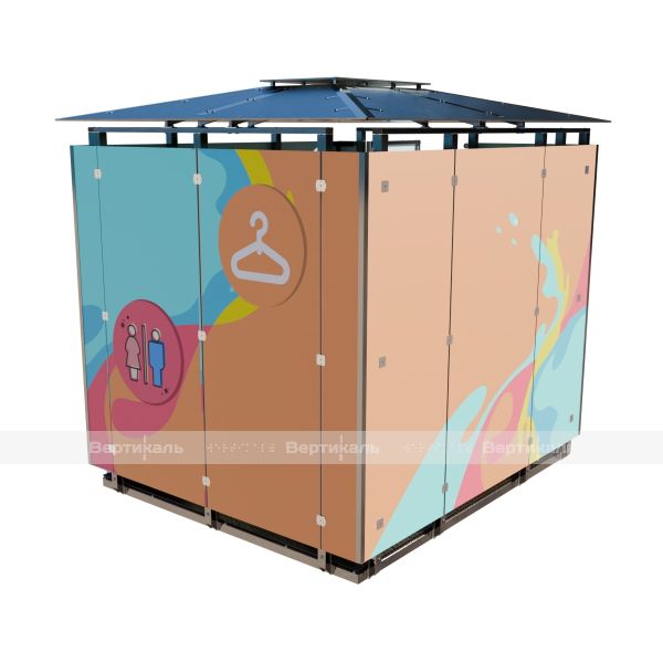 Кабинка пляжная для переодевания на настиле – фото № 3