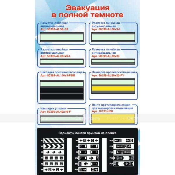 Основная панель стенда "Эвакуация в полной темноте" (верх) – фото № 1