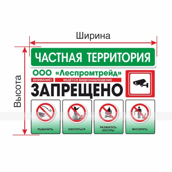 Табличка на основе из поликарбоната 6 мм  с индивидуальными размерами  – фото № 1