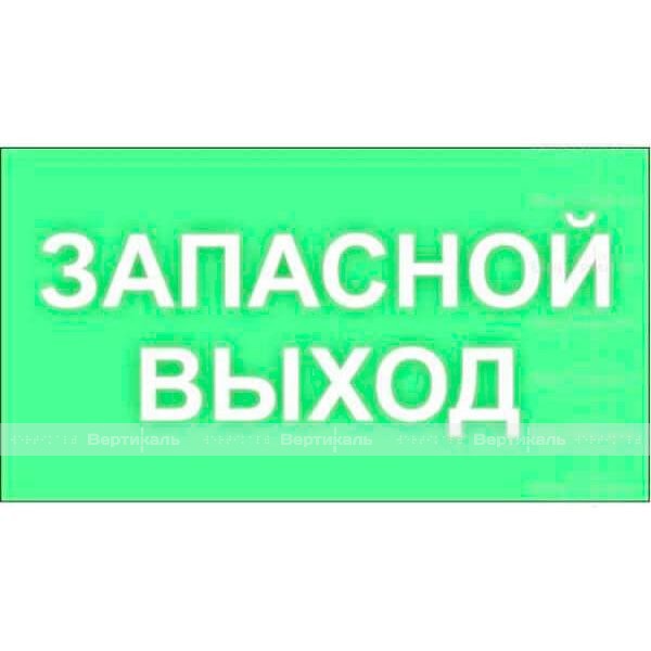 Светонакопительная табличка "Запасной выход", размер 150 х 300мм (Не тактильная) – фото № 1
