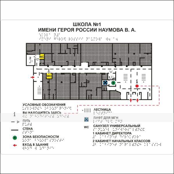 Мнемосхема тактильная ГОСТ, монохром, на оргстекле 8 мм с индивидуальными размерами – фото № 1