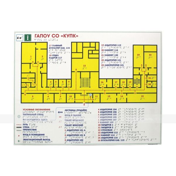 Мнемосхема тактильная на 4 мм полистироле с индивидуальными размерами – фото № 2